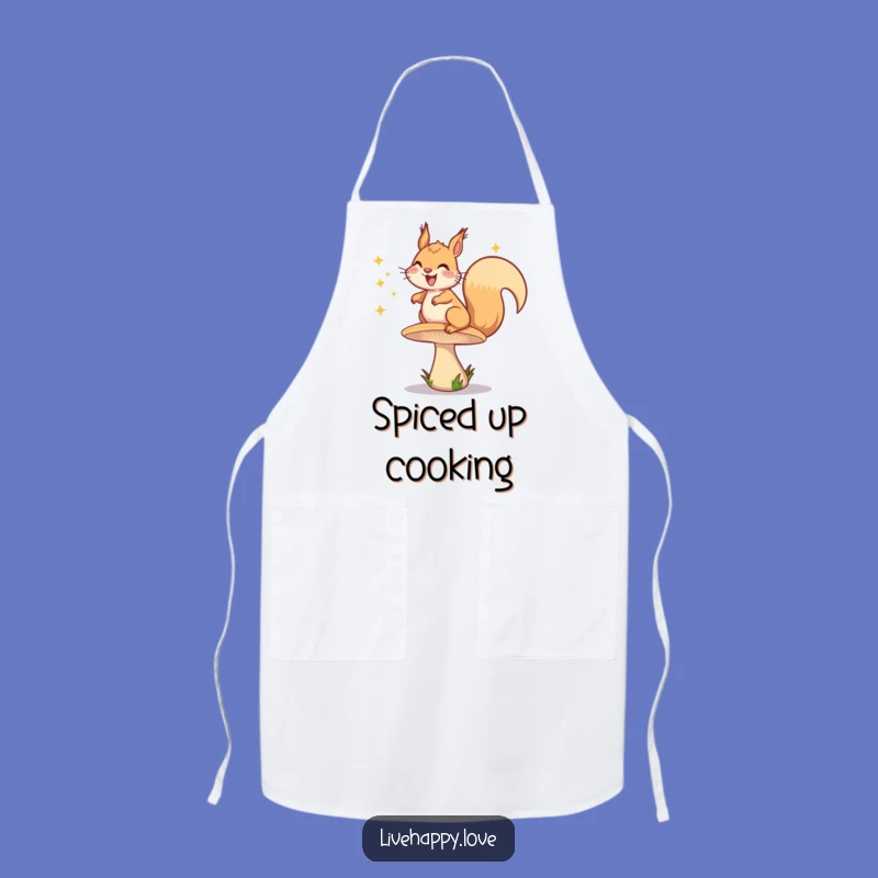 Funny Squirrel Apron: Mushroom Bounce Kitchen Fun, Practical Funny Gift