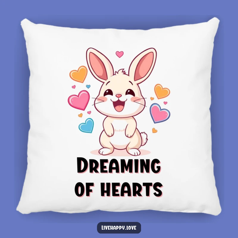 Funny Rabbit Pillow: Cozy Heart Juggling Comfort, Adorable Funny Gift