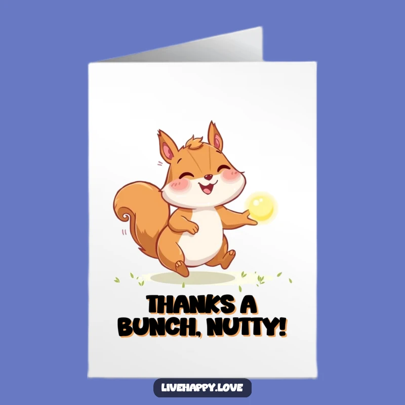 Free Printable Thank You Card: Squirrel Light Chase, Grateful Hilarious Downloadable Gift