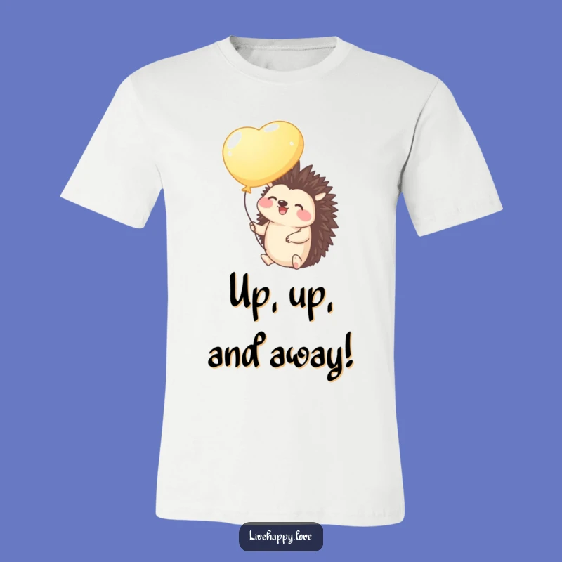 Funny Hedgehog Balloon T-Shirt - Cute & Whimsical Animal Tee, Great Gift
