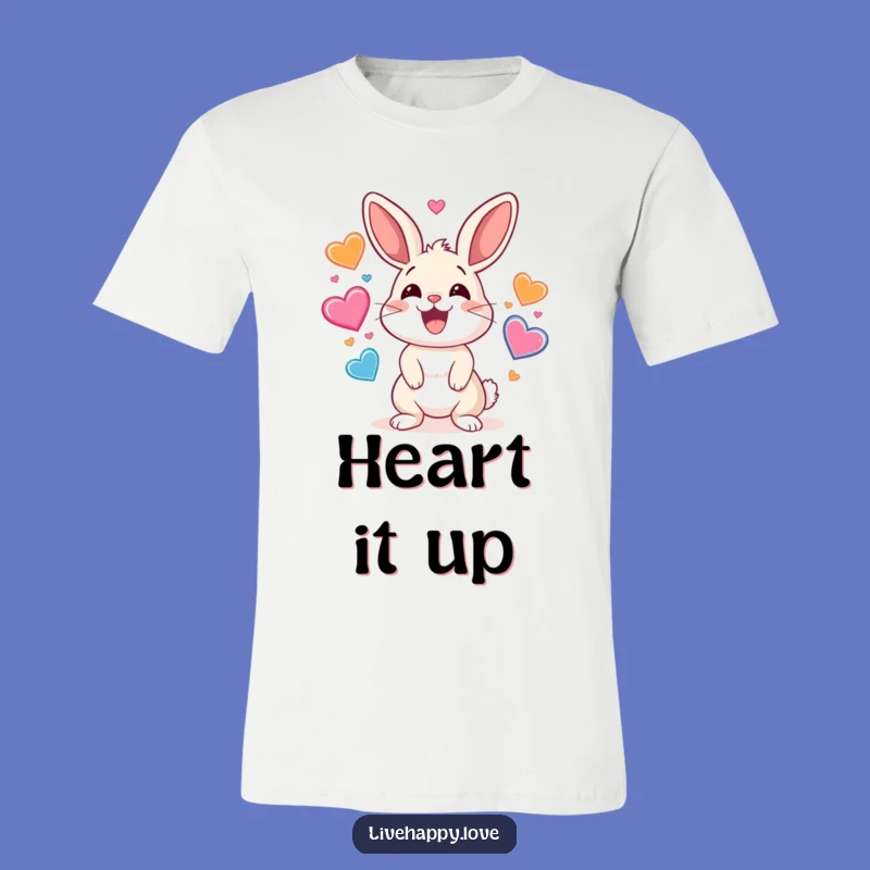 Funny Rabbit Heart Juggling T-Shirt: Playful Love Art, Great Funny Gift